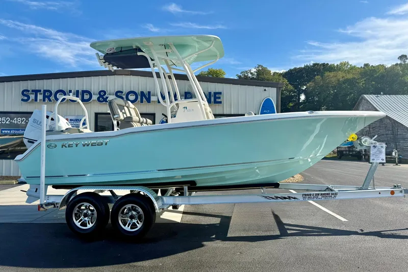Slide: The Image of 2026 Key West 203 FS boat on trailer at Stroud & Son Marine. - 7