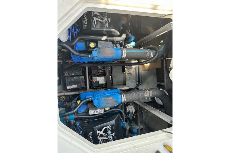 Slide: The Image of 1993 Silverton Express engine compartment with visible components and wiring. - 11