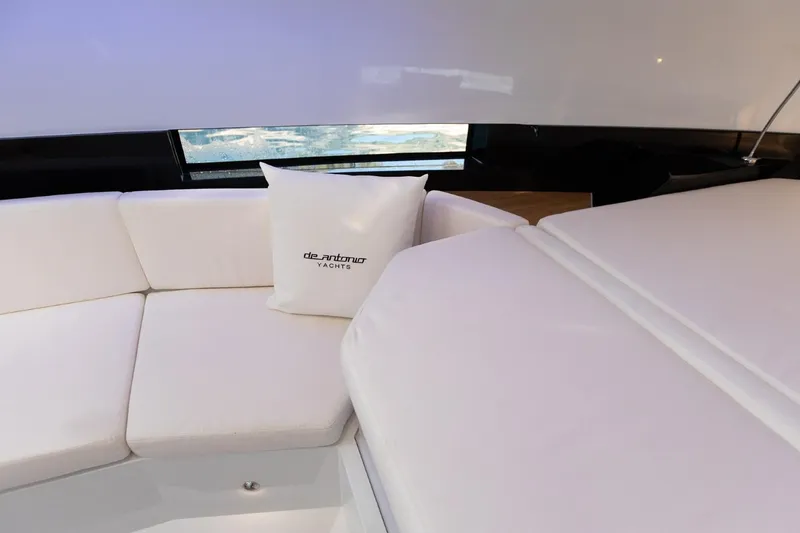 Slide: The Image of 2026 De Antonio Yachts D36 helm with advanced navigation displays and controls. - 18