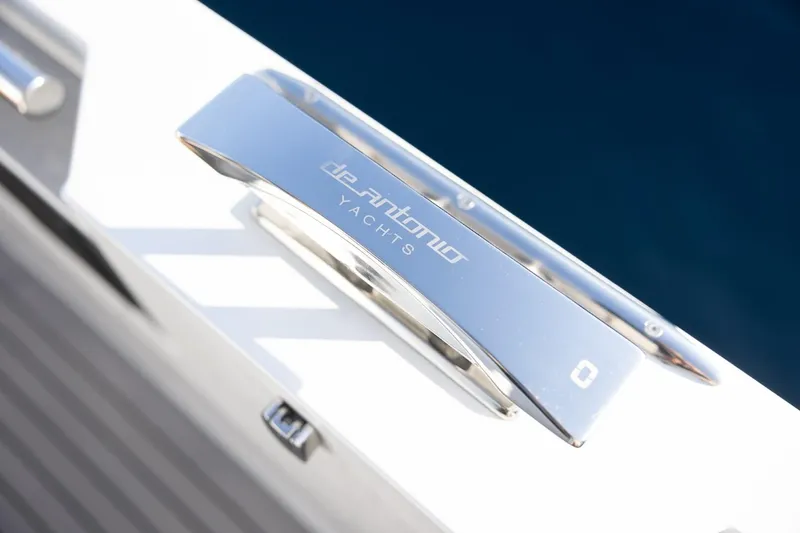 Slide: The Image of Chrome detail on 2026 De Antonio Yachts D36, showcasing sleek design. - 27