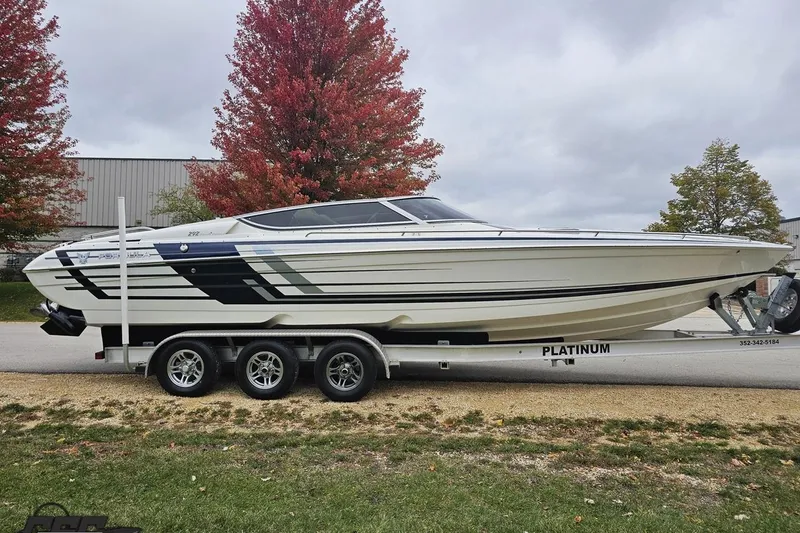Slide: The Image of 2019 Formula 292 FASTech boat with sleek design and bold graphics. - 12