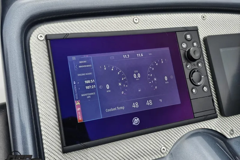 Slide: The Image of 2019 Formula 292 FASTech boat interior with dual seats and modern dashboard. - 48