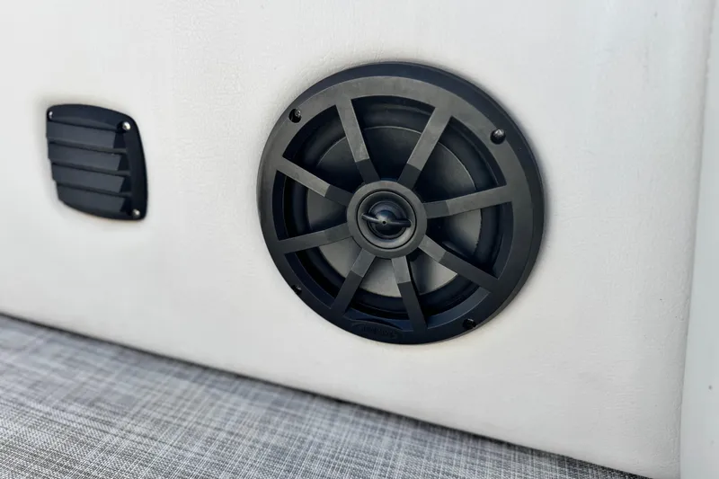 Slide: The Image of Close-up of a speaker on a 2020 SunCatcher V24 SS boat interior. - 20