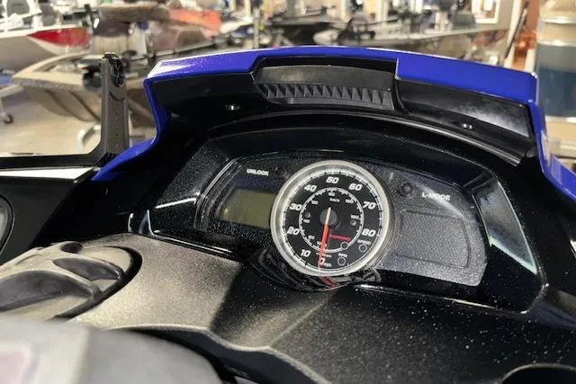 Slide: The Image of Dashboard of a 2014 Yamaha WaveRunner FX Cruiser HO, featuring speedometer and controls. - 12