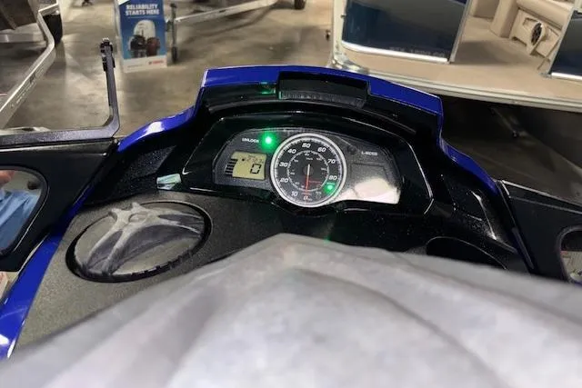Slide: The Image of Dashboard of a 2014 Yamaha WaveRunner FX Cruiser HO with speedometer and digital display. - 15