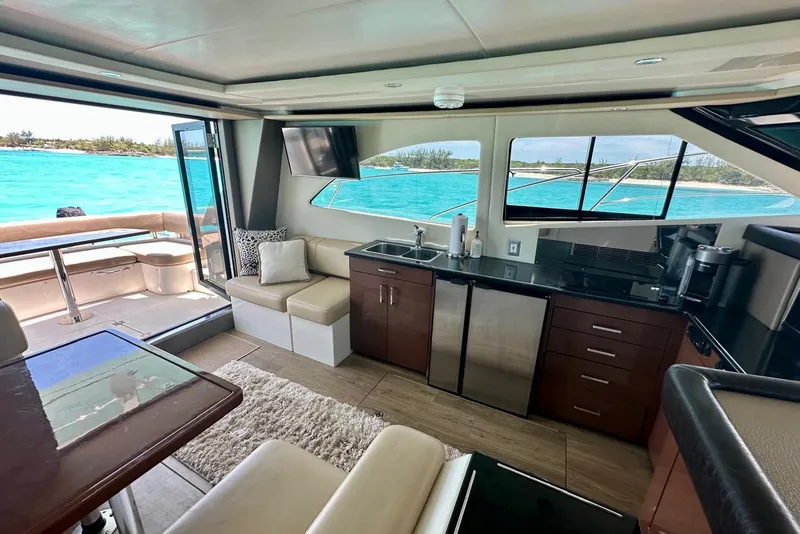 Slide: The Image of Luxurious interior of 2017 Carver C40 yacht with ocean view and modern amenities. - 7