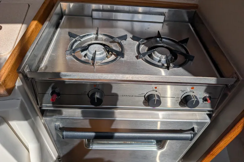Slide: The Image of Stainless steel stove in 2004 Catalina 310 yacht kitchen. - 15