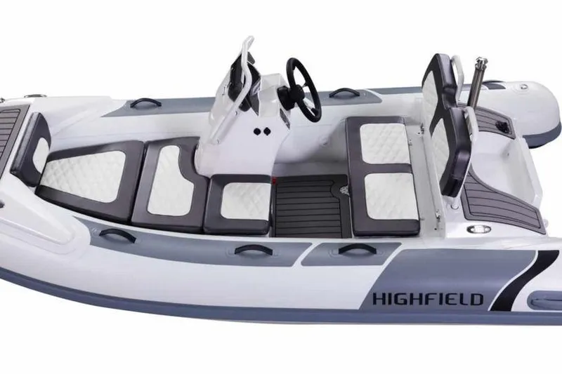 The Image of 2023 Highfield Sport 360 inflatable boat with sleek design and comfortable seating. - 1