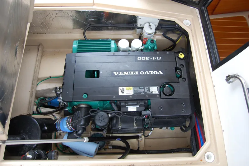 Slide: The Image of Engine compartment of 2018 Ranger Tugs R29 with Volvo Penta D4-300 engine. - 39