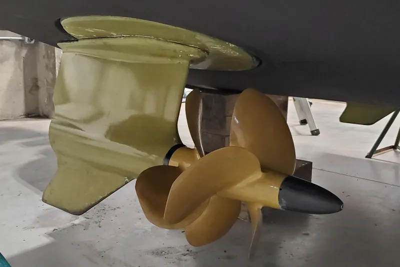 Slide: The Image of Engine room of 2021 Sabre 45 Salon Express with Cummins equipment. - 35