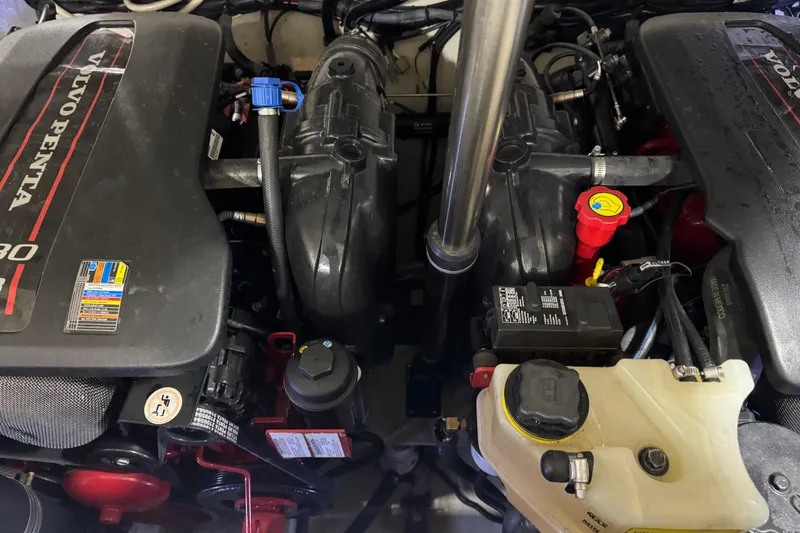 Slide: The Image of Engine compartment of a 2016 Cobalt 336 with Volvo Penta components. - 18