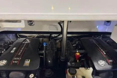 Slide: The Image of 2016 Cobalt 336 engine compartment with dual V8 engines. - 47