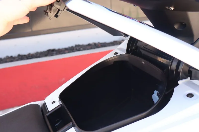 Slide: The Image of Yamaha WaveRunners VX Deluxe 2026 storage compartment open. - 8