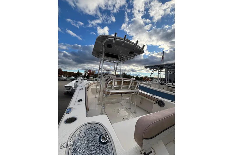 Slide: The Image of 2023 Sea Chaser 20 HFC boat with T-top under cloudy sky. - 8