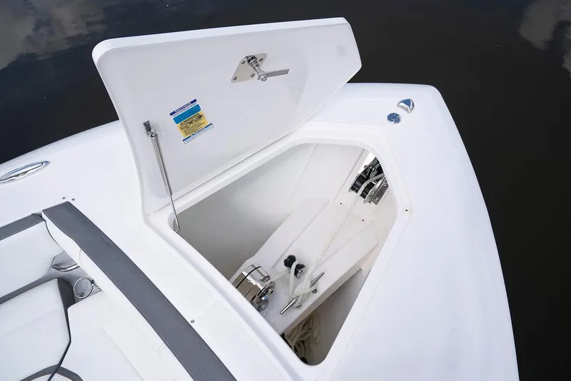 Slide: The Image of Manufacturer Provided Image: 2022 Tiara Yachts 43 LS anchor locker with open hatch. - 42