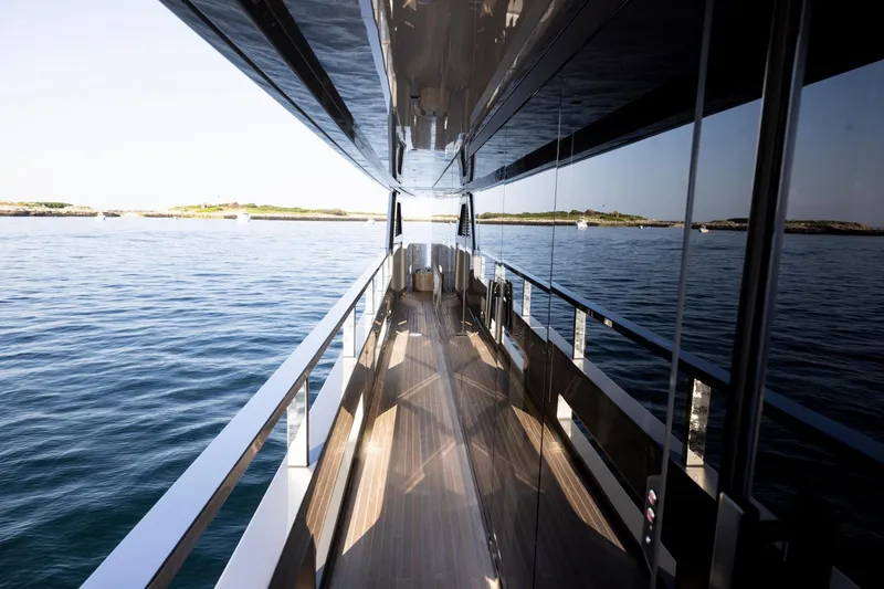 Slide: The Image of Luxury yacht Riva 130' Bellissima 2025 with sleek design and ocean view. - 20