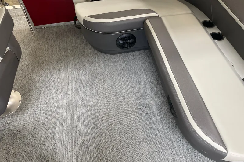 Slide: The Image of Interior seating of 2026 Sun Tracker Bass Buggy 16 XL Select pontoon boat. - 11