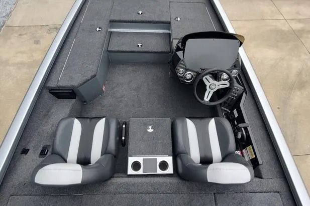 Slide: The Image of 2026 Vexus 189D boat interior with dual seats and steering console. - 7