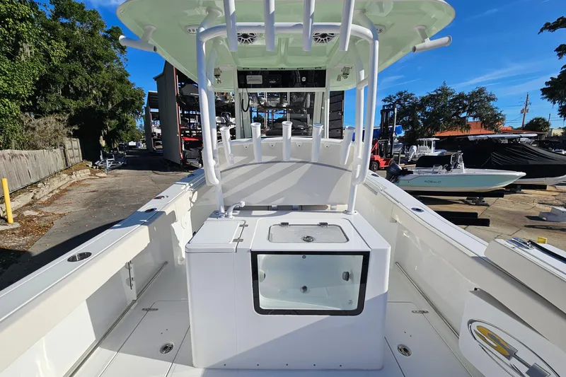 Slide: The Image of 2026 Sea Hunt Gamefish 30 Forward Seating boat, featuring spacious deck and modern amenities. - 17