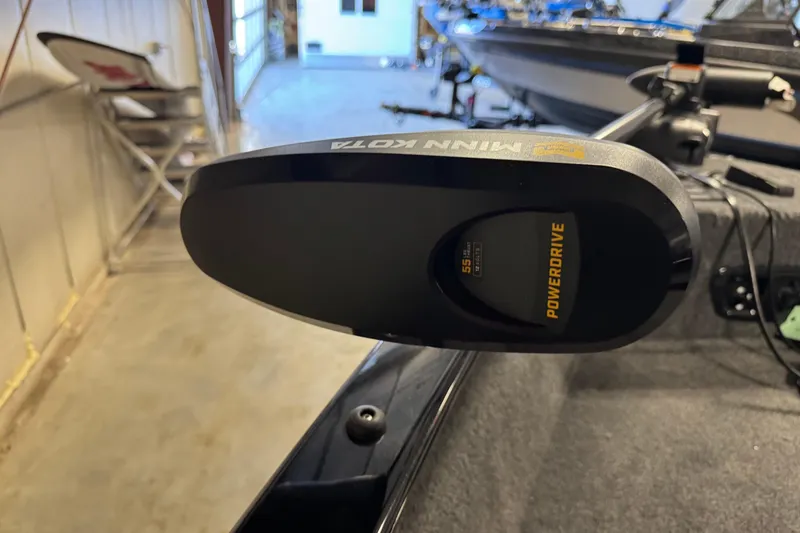 Slide: The Image of Minn Kota PowerDrive motor on 2026 Tracker Pro Guide V-175 Combo boat. - 17
