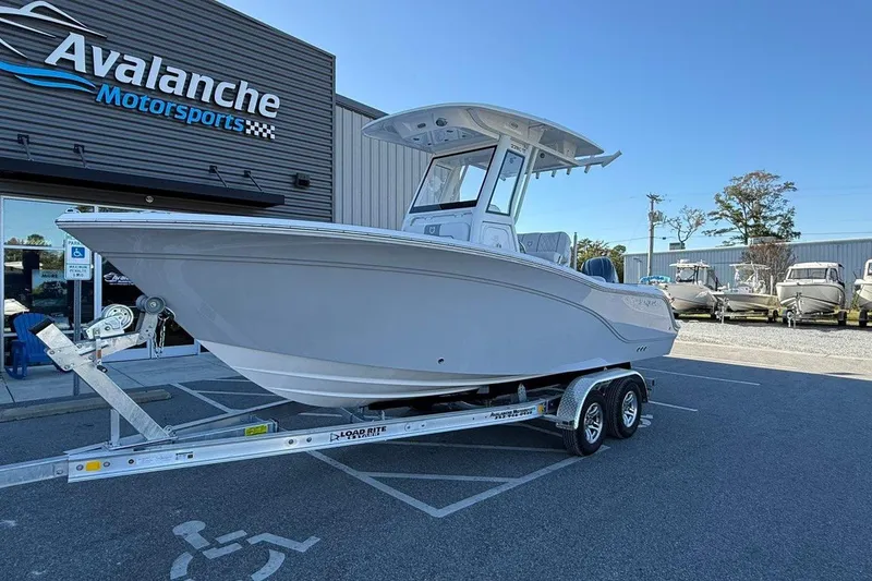 The Image of 2026 Sea Fox 228 Commander boat on trailer at Avalanche Motorsports dealership. - 0