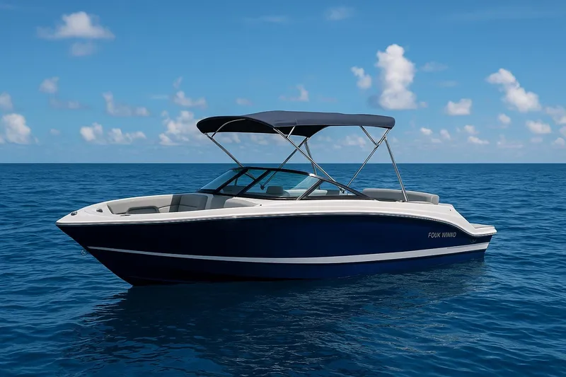 The Image of 2026 Four Winns H1 Freedom boat on open sea under clear blue sky. - 0