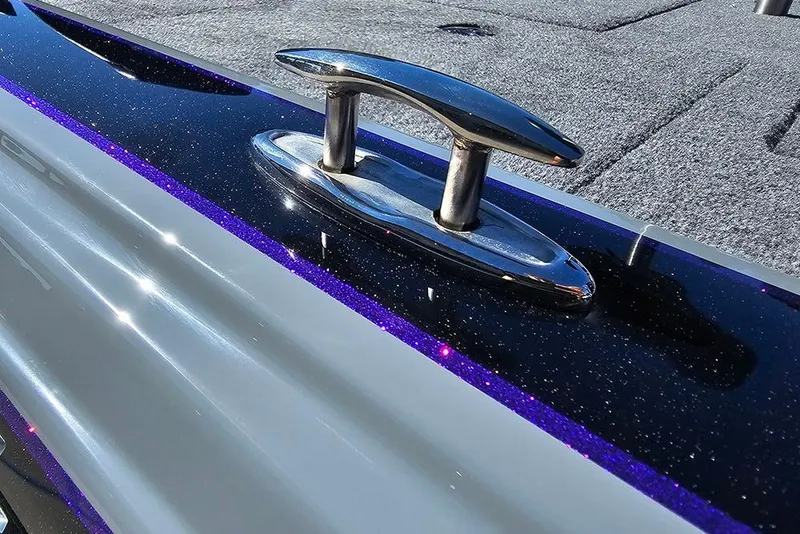Slide: The Image of Close-up of 2026 Phoenix 721 ZXL boat cleat with sparkling purple trim. - 37
