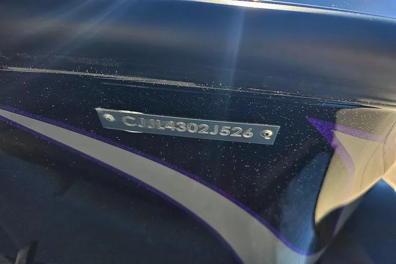 Slide: The Image of VIN plate on a 2026 Phoenix 721 ZXL boat, displaying identification number. - 38