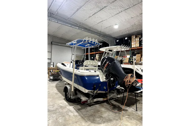 Slide: The Image of 2019 Polar 1 boat with Yamaha motor in storage facility. - 3