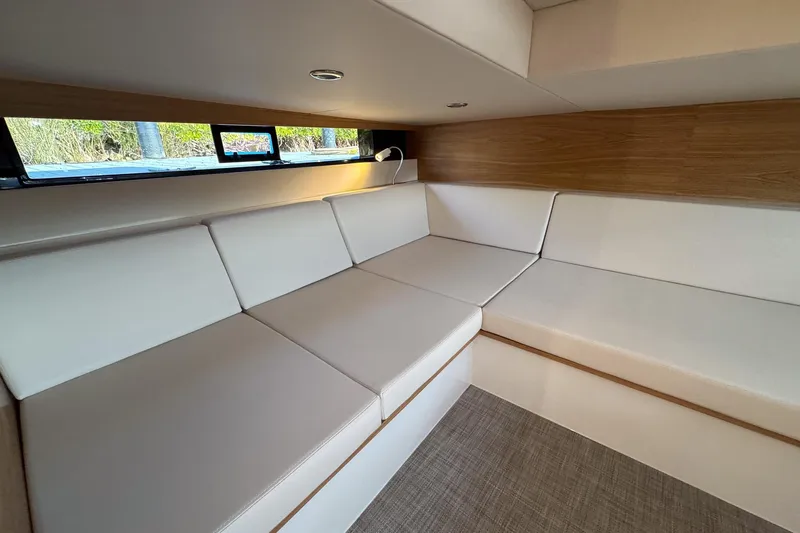 Slide: The Image of Luxurious interior of 2026 De Antonio Yachts D42 with elegant seating and modern design. - 39