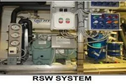 Slide: The Image of RSW system in a 1979 Custom Longliner 58 vessel, featuring control panels and gauges. - 10