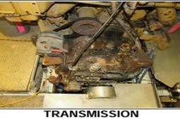 Slide: The Image of Transmission of 1979 Custom Longliner 58 boat, showing mechanical components. - 6