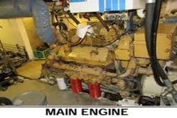 Slide: The Image of Main engine of 1979 Custom Longliner 58, showcasing mechanical components. - 7