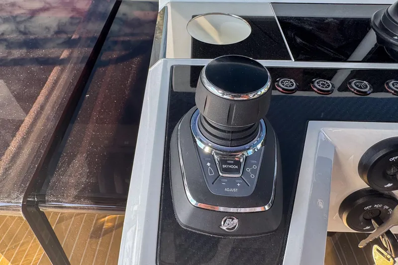 Slide: The Image of Joystick control panel on 2026 De Antonio Yachts D42, featuring advanced navigation controls. - 27