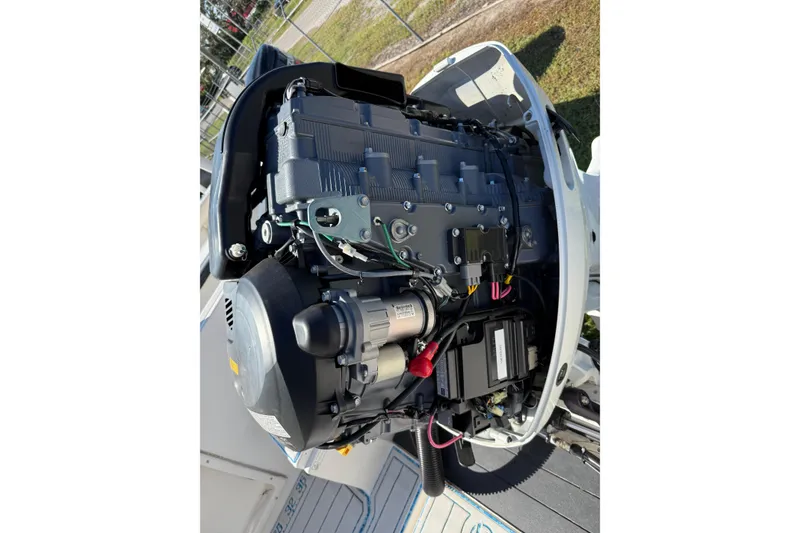 Slide: The Image of 1997 Hydra-Sports 2000 CC boat engine, detailed view of internal components. - 11