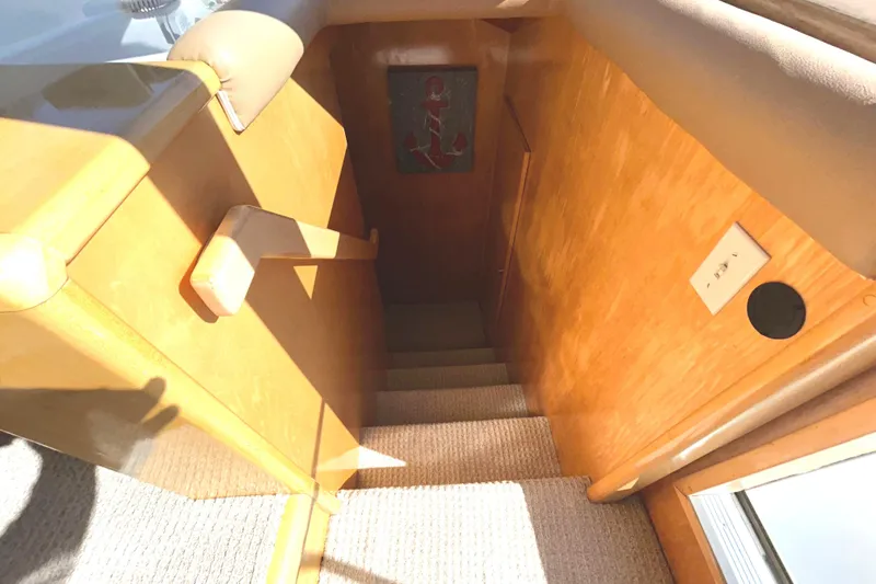Slide: The Image of Staircase from Pilothouse leading to Staterooms and heads - 30