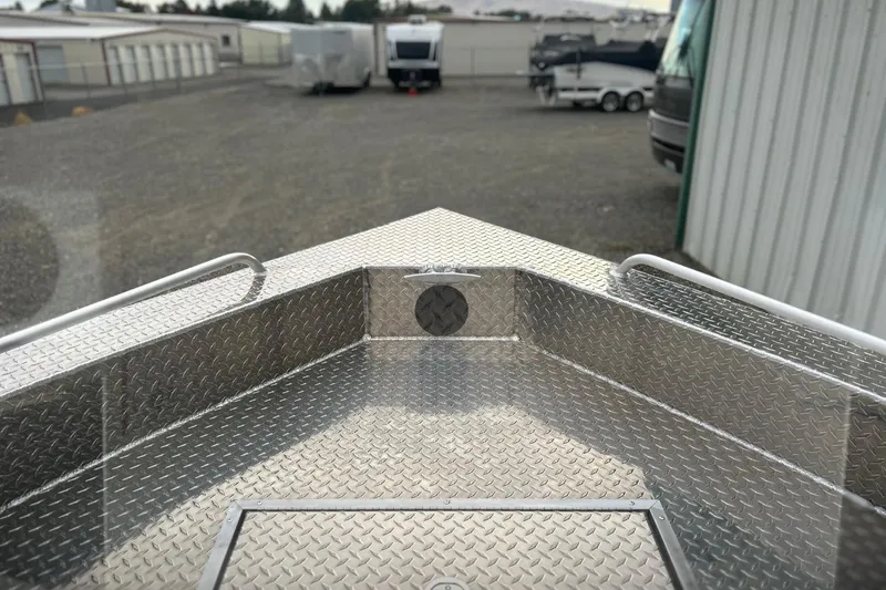 Slide: The Image of Bow of 2026 Thunder Jet 22 Chinook OS boat with diamond plate flooring. - 41