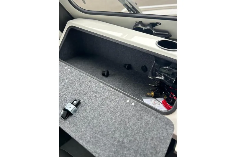 Slide: The Image of Interior storage compartment of 2026 Thunder Jet 22 Chinook OS boat. - 43