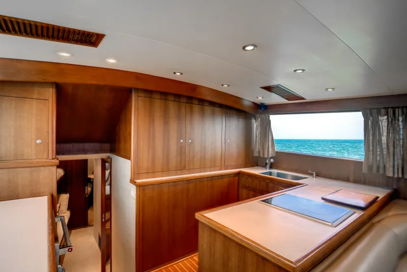 Slide: The Image of Luxurious 1972 Jim Smith Custom Convertible yacht interior with ocean view. - 13