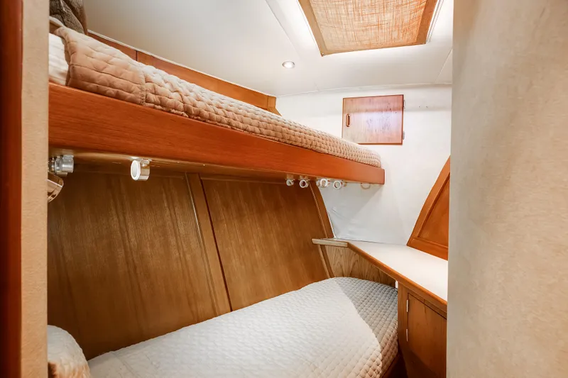 Slide: The Image of Interior of 1972 Jim Smith Custom Convertible with cozy wooden bunk beds. - 18