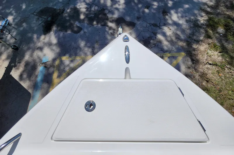 Slide: The Image of Bow of 2026 Savannah 2200 Offshore boat on a sunny day. - 8