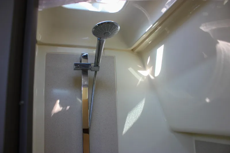 Slide: The Image of 2017 Chris-Craft Launch 38 boat interior with luxurious seating and elegant design. - 63