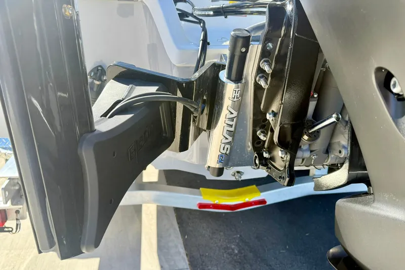 Slide: The Image of Close-up of 2026 Key West 230 Bay Reef boat engine components. - 47