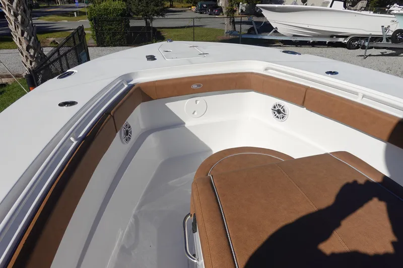 Slide: The Image of Open storage compartment on 2026 Sea Hunt Ultra 285 Coffin Box boat. - 33