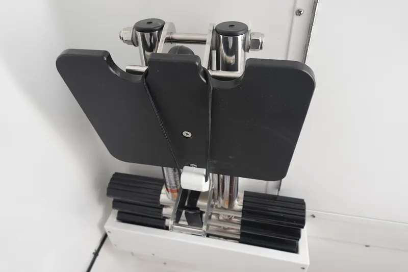 Slide: The Image of Control panel of 2026 Sea Hunt Ultra 285 Coffin Box boat, featuring various switches. - 41