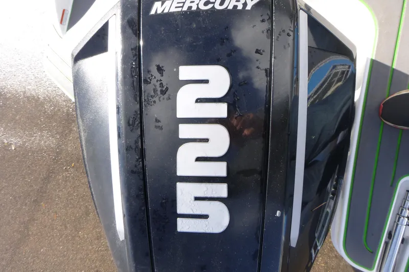 Slide: The Image of Mercury 225 outboard engine on 2021 Tahoe 210 S boat. - 14