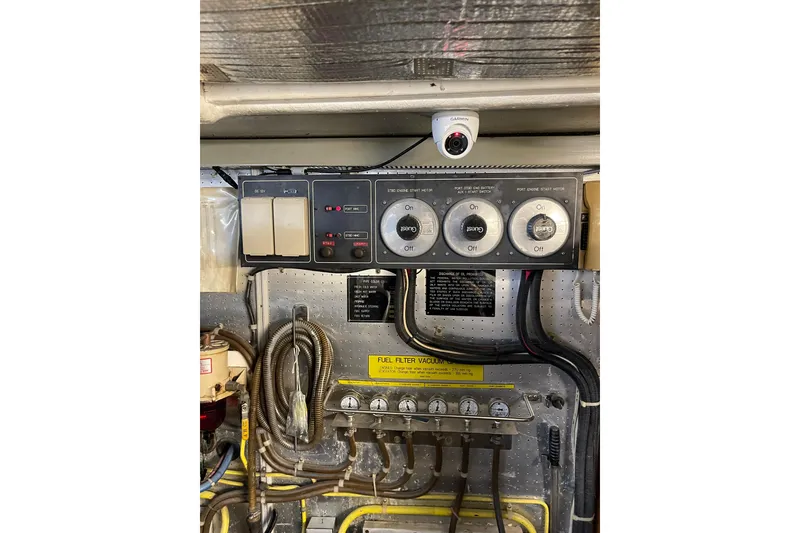 Slide: The Image of Magnum Energy component in 1995 JOHNSON 65 Flybridge Motoryacht engine room. - 160