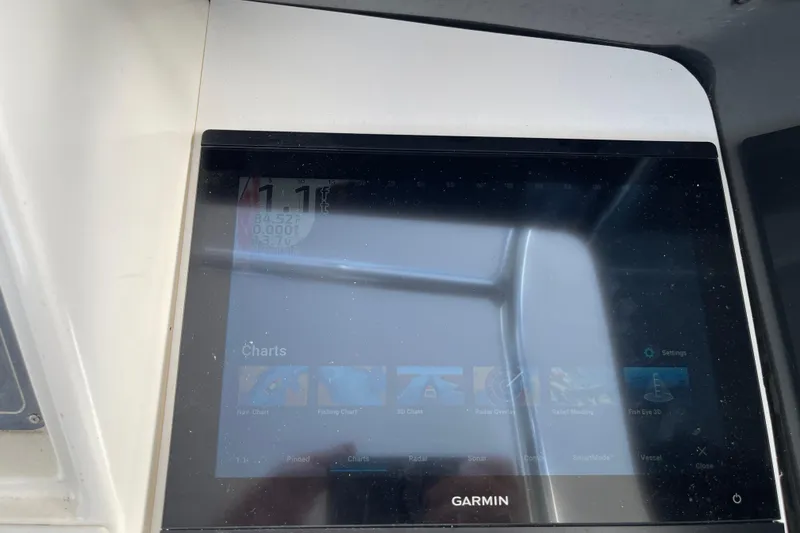 Slide: The Image of White interior detail of 1995 JOHNSON 65 Flybridge Motoryacht with wooden flooring. - 37