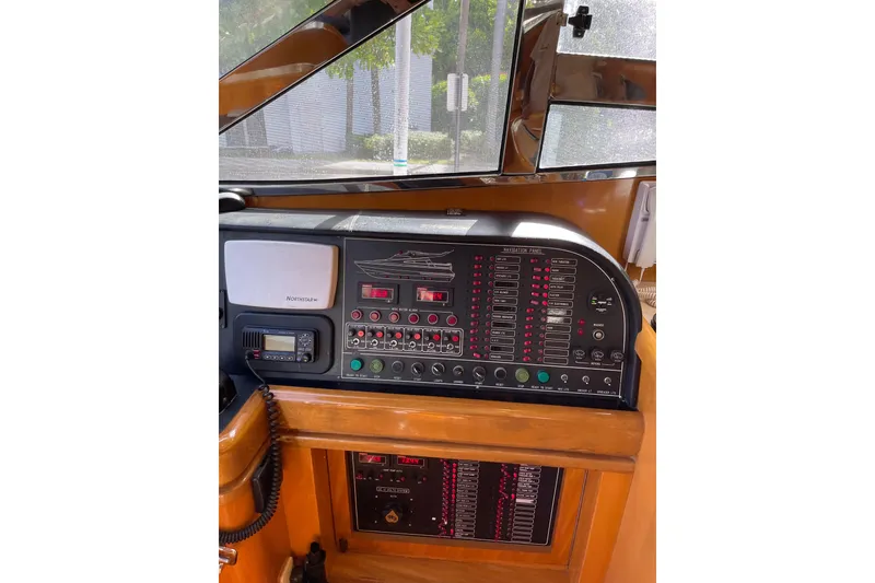 Slide: The Image of Stainless steel refrigerator in 1995 JOHNSON 65 Flybridge Motoryacht kitchen. - 79