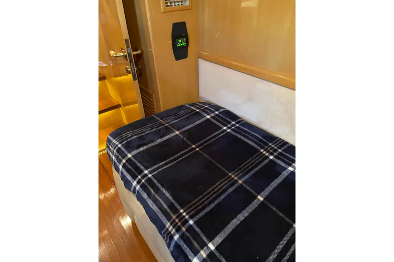 Slide: The Image of Bathroom interior of 1995 JOHNSON 65 Flybridge Motoryacht with sink and toilet. - 98